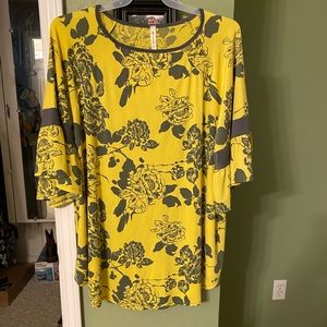 Yellow & Gray Boutique Top